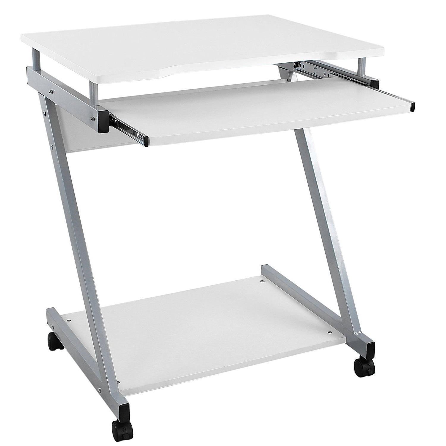 Mesa para Ordenador con Ruedas MANE, 60x48x73 cm, en Madera color Negro