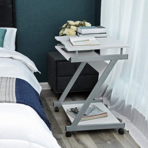 Mesa para Ordenador con Ruedas MANE en Madera color Negro