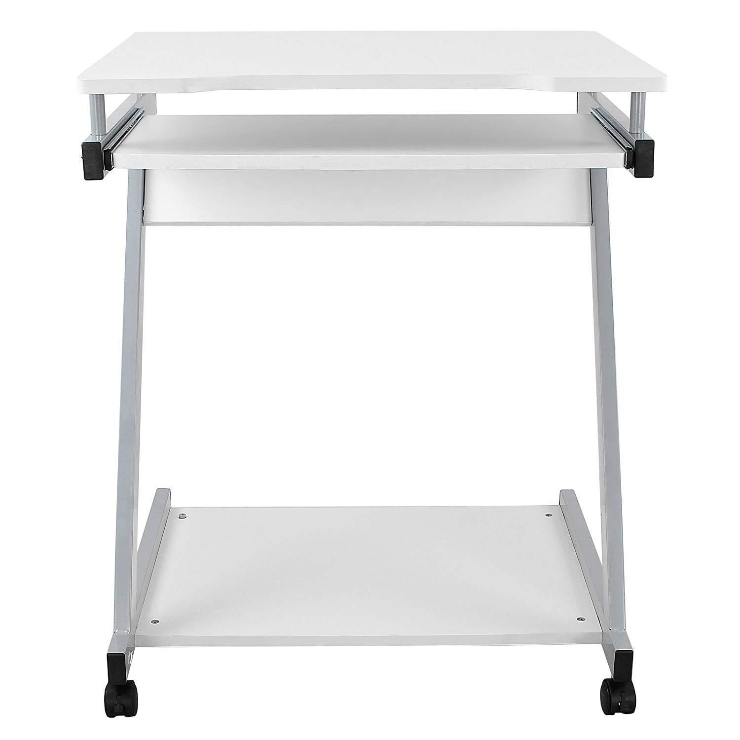 Mesa para Ordenador con Ruedas MANE, 60x48x73 cm, en Madera color Negro
