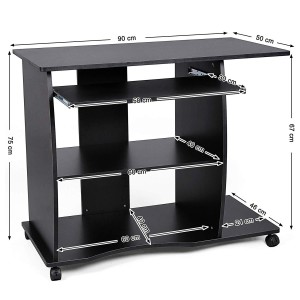 Mesa para Ordenador DAMIAN en Madera color Negro