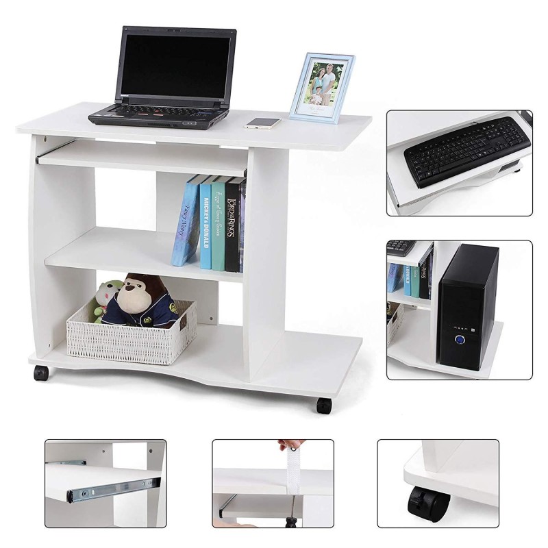 Mesa para Ordenador DAMIAN en Madera color Negro