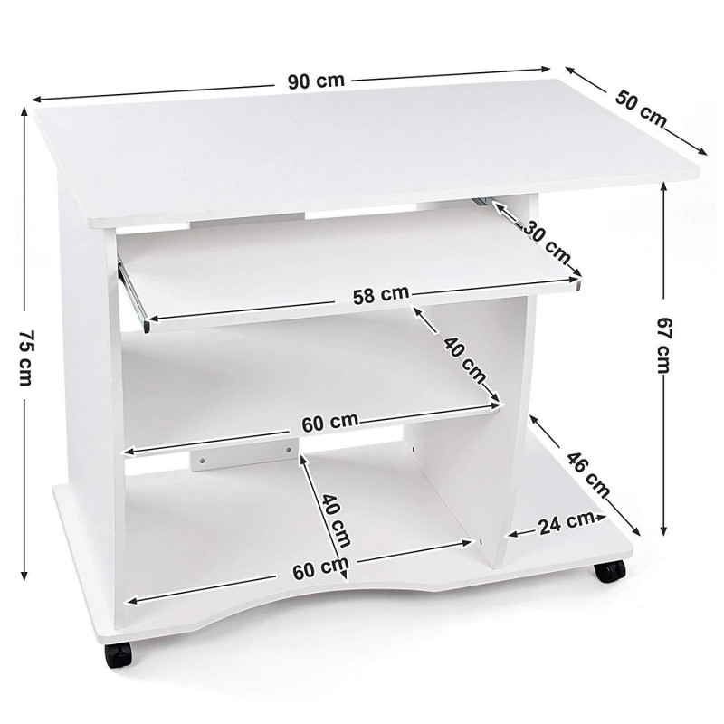 Mesa para Ordenador DAMIAN en Madera color Negro