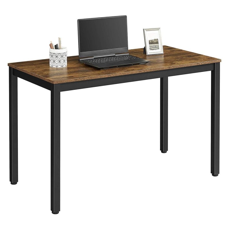 Mesa de oficina LISBET, Estructura Metálica, Superficie de Madera color Roble