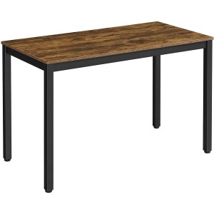 Mesa de oficina LISBET, Estructura Metálica, Superficie de Madera color Roble