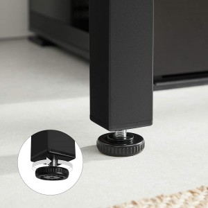 Mesa de oficina LISBET, Estructura Metálica, Superficie de Madera color Roble