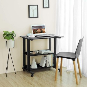 Mesa para Ordenador JOEL en Metal y Madera color Negro