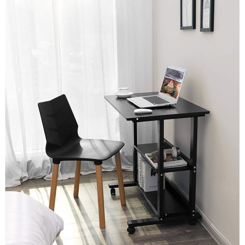 Mesa para Ordenador JOEL en Metal y Madera color Negro