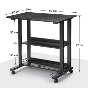Mesa para Ordenador JOEL en Metal y Madera color Negro