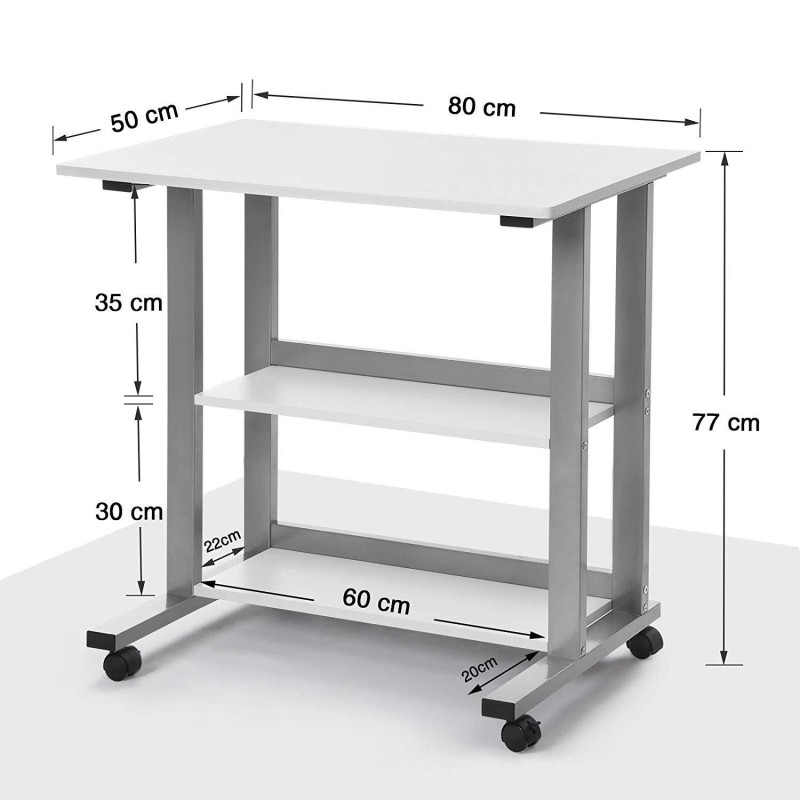 Mesa para Ordenador JOEL en Metal y Madera color Negro