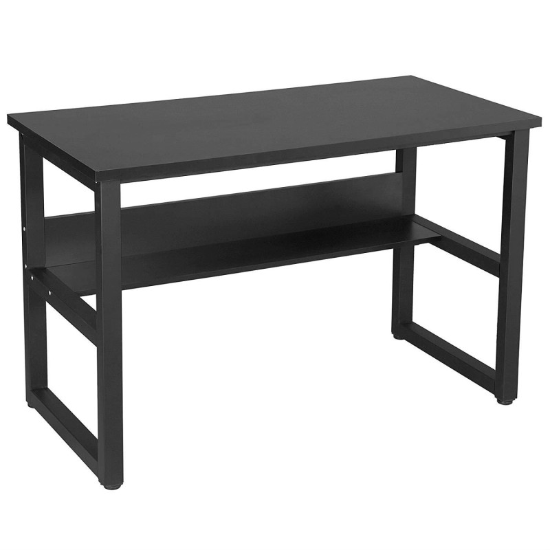 Mesa de oficina ADELIA, Estructura Metálica y Madera color Negro