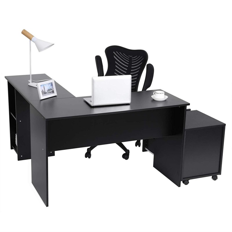 Mesa para Ordenador CLOE en madera color negro