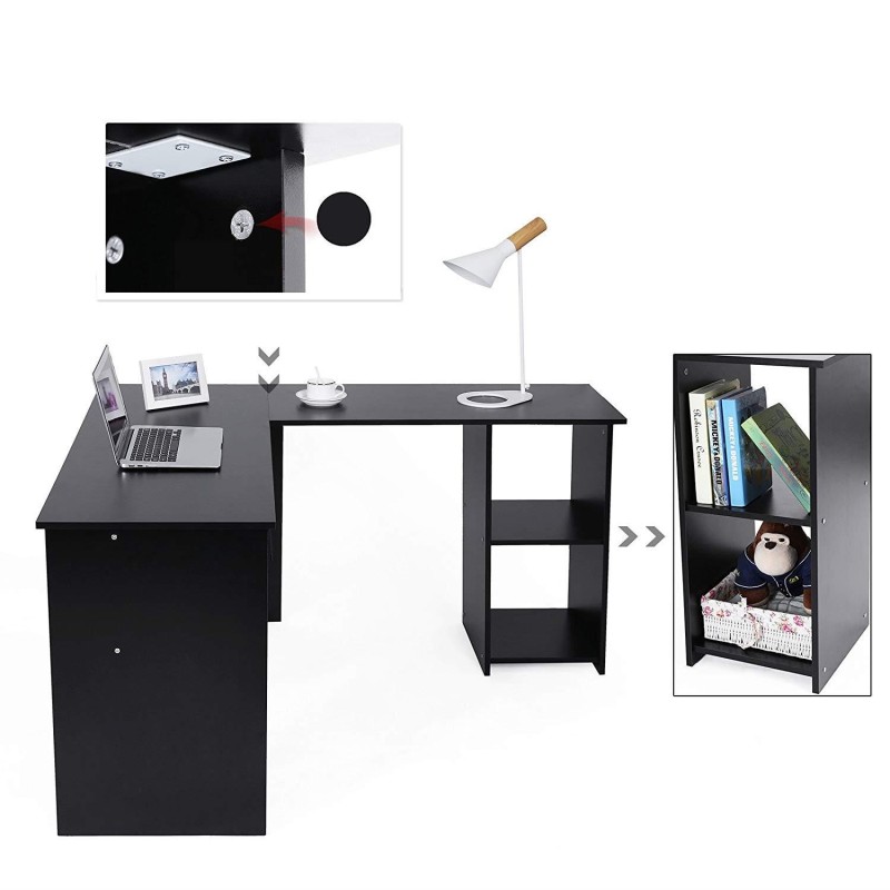 Mesa para Ordenador CLOE en madera color negro