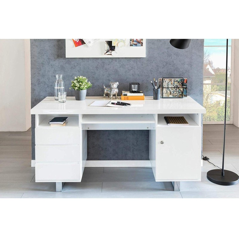 Mesa para Ordenador ABDUL en Madera color Blanco