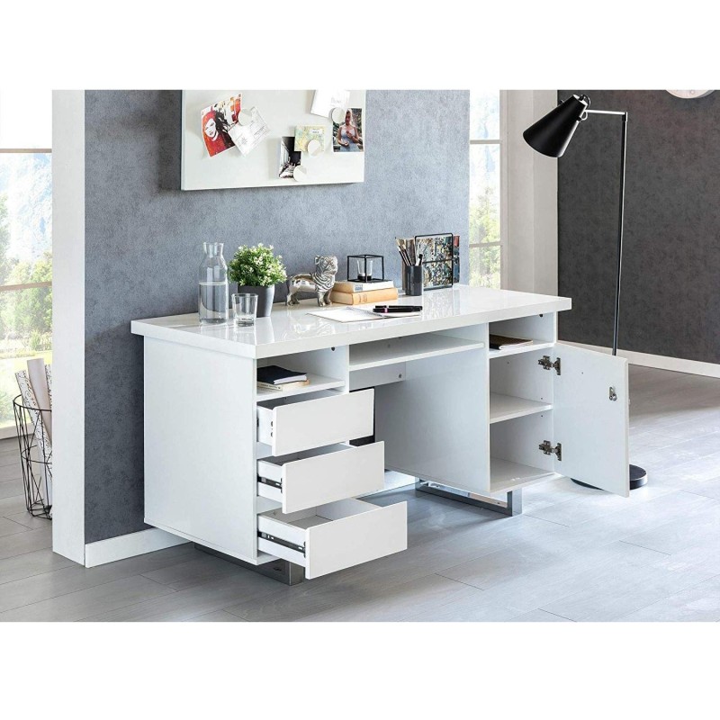Mesa para Ordenador ABDUL en Madera color Blanco