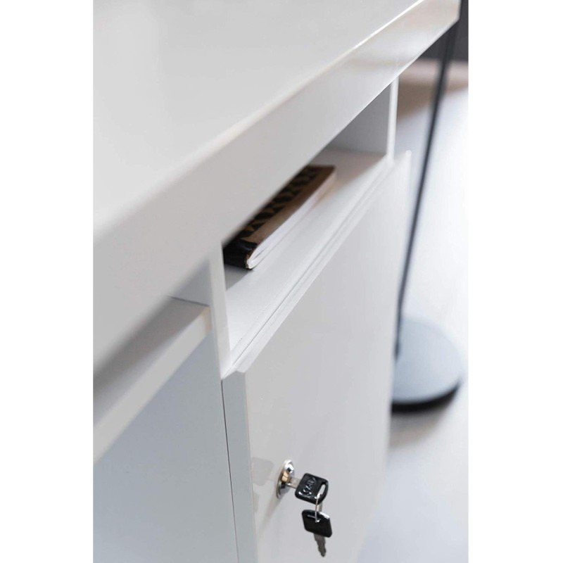 Mesa para Ordenador ABDUL en Madera color Blanco