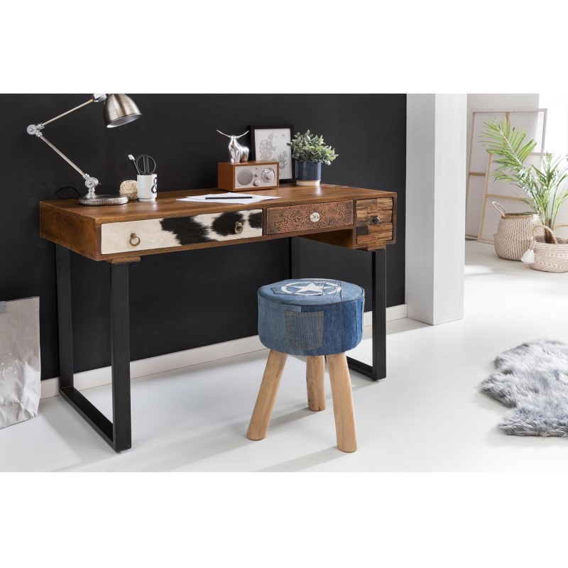 Escritorio ALMU, Patas Metálicas, Madera de Mango