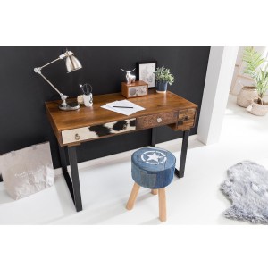 Escritorio ALMU, Patas Metálicas, Madera de Mango