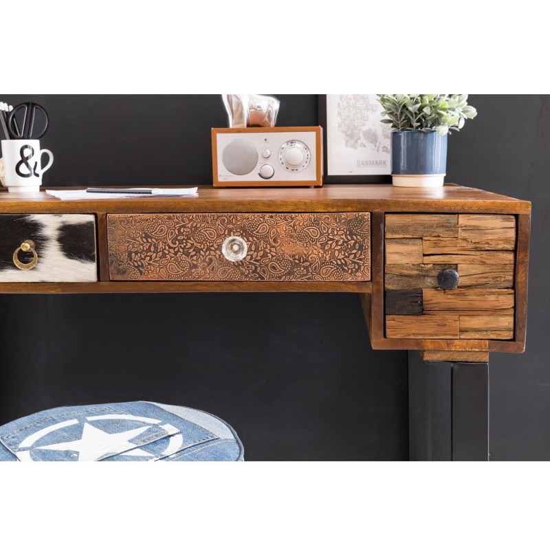Escritorio ALMU, Patas Metálicas, Madera de Mango