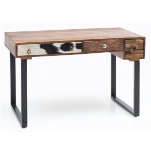 Escritorio ALMU, Patas Metálicas, Madera de Mango