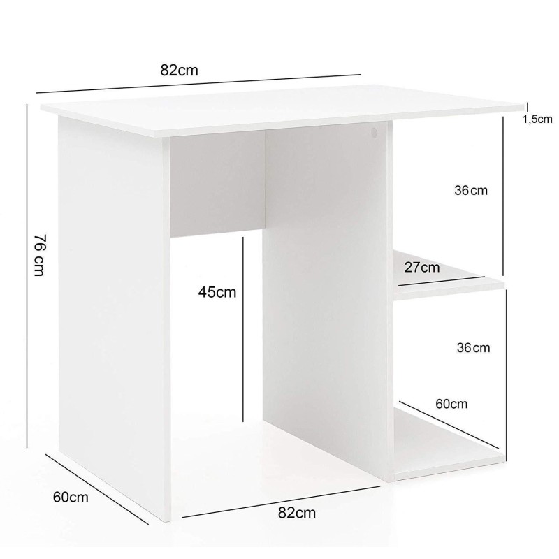 Mesa para Ordenador YASIRA en Madera color Blanco