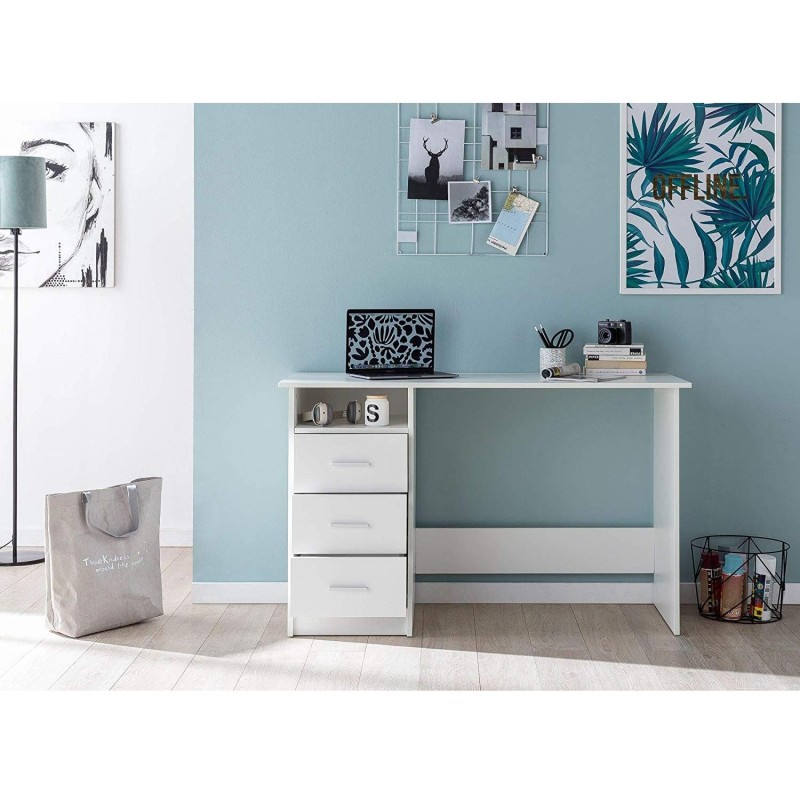 Mesa de Ordenador DALIA en Madera color Blanco