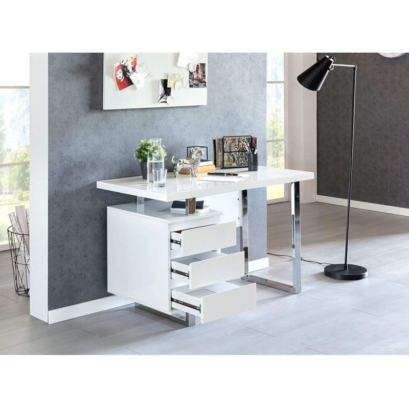 Mesa para Ordenador HANA en Madera color Blanco