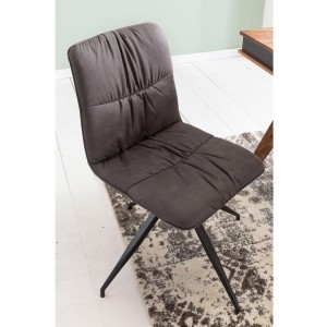 Lote de 2 Sillas de Confidente INAM en Tela color Gris