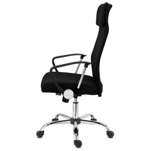 Silla de Oficina CAIRO, reposacabezas acolchado, en negro