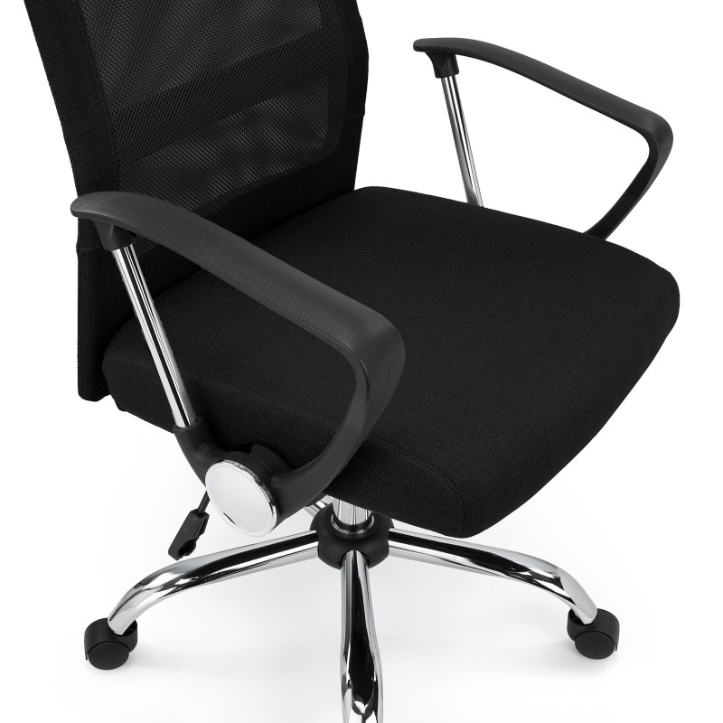 Silla de Oficina CAIRO, reposacabezas acolchado, en negro