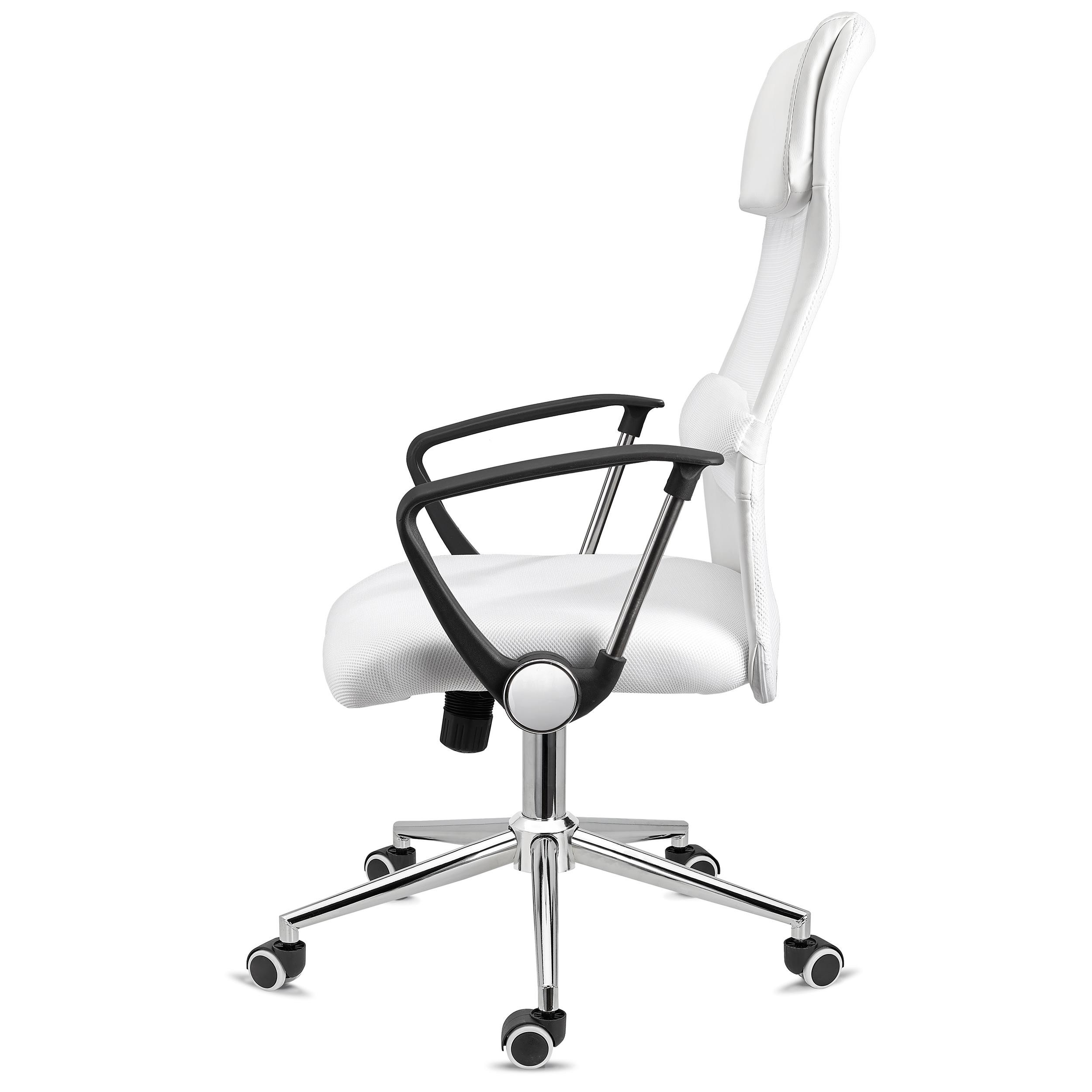 Silla de Oficina CAIRO, Reposacabezas Acolchado, Exclusiva Base de Metal, En Negro
