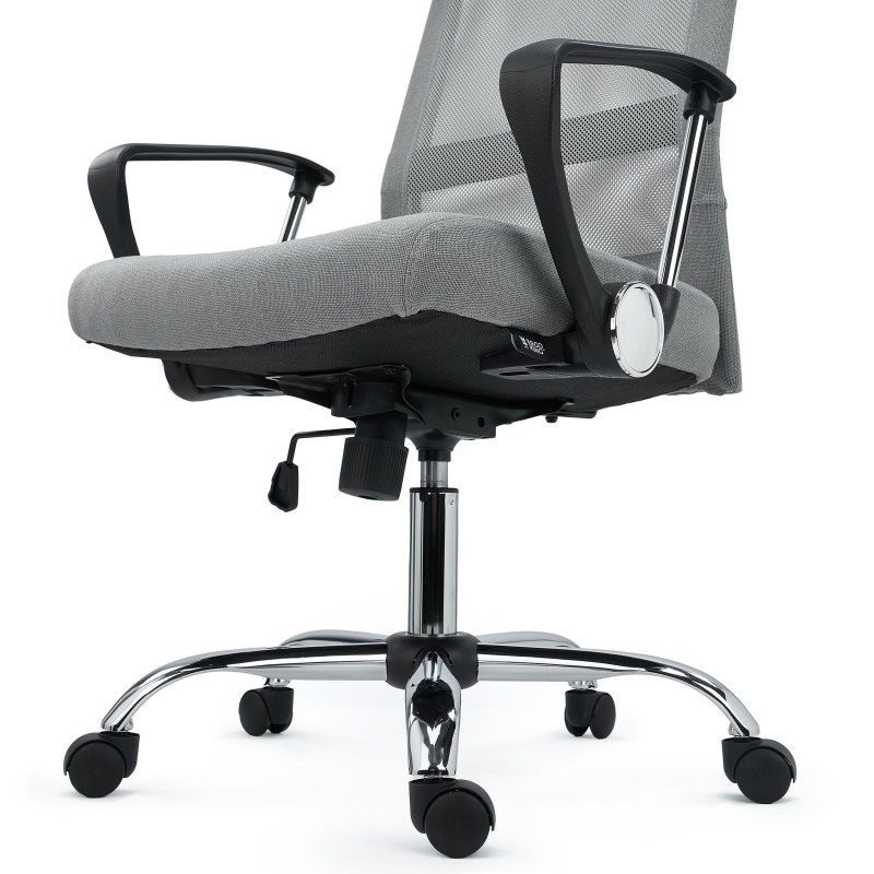 Silla de Oficina CAIRO, reposacabezas acolchado, en negro