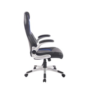 Silla Gaming ISAM, Diseño Deportivo, En Piel Negro y Azul