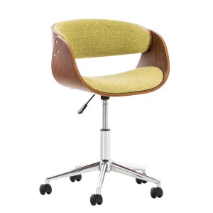 Silla de Oficina ANOUK, en madera nogal y tela negra
