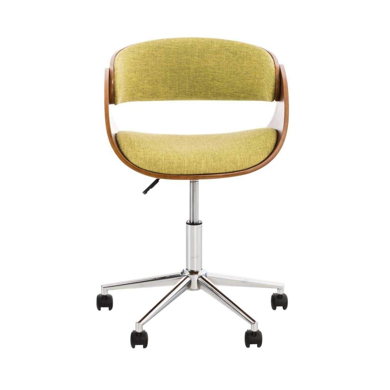 Silla de Oficina ANOUK, en madera nogal y tela negra