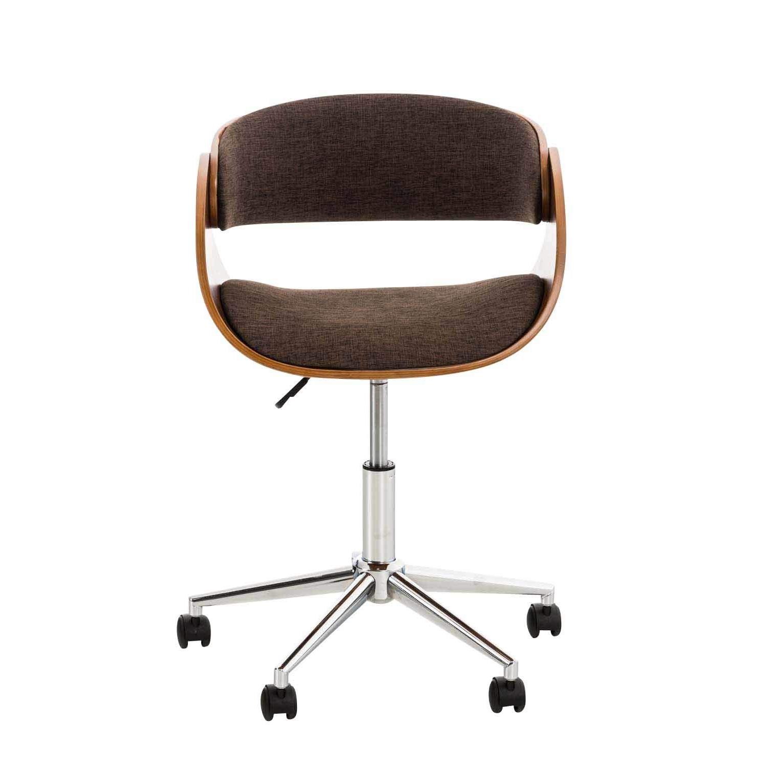 Silla de Oficina ANOUK, Exclusivo Diseño, Estructura en Madera Nogal, Tela Negra