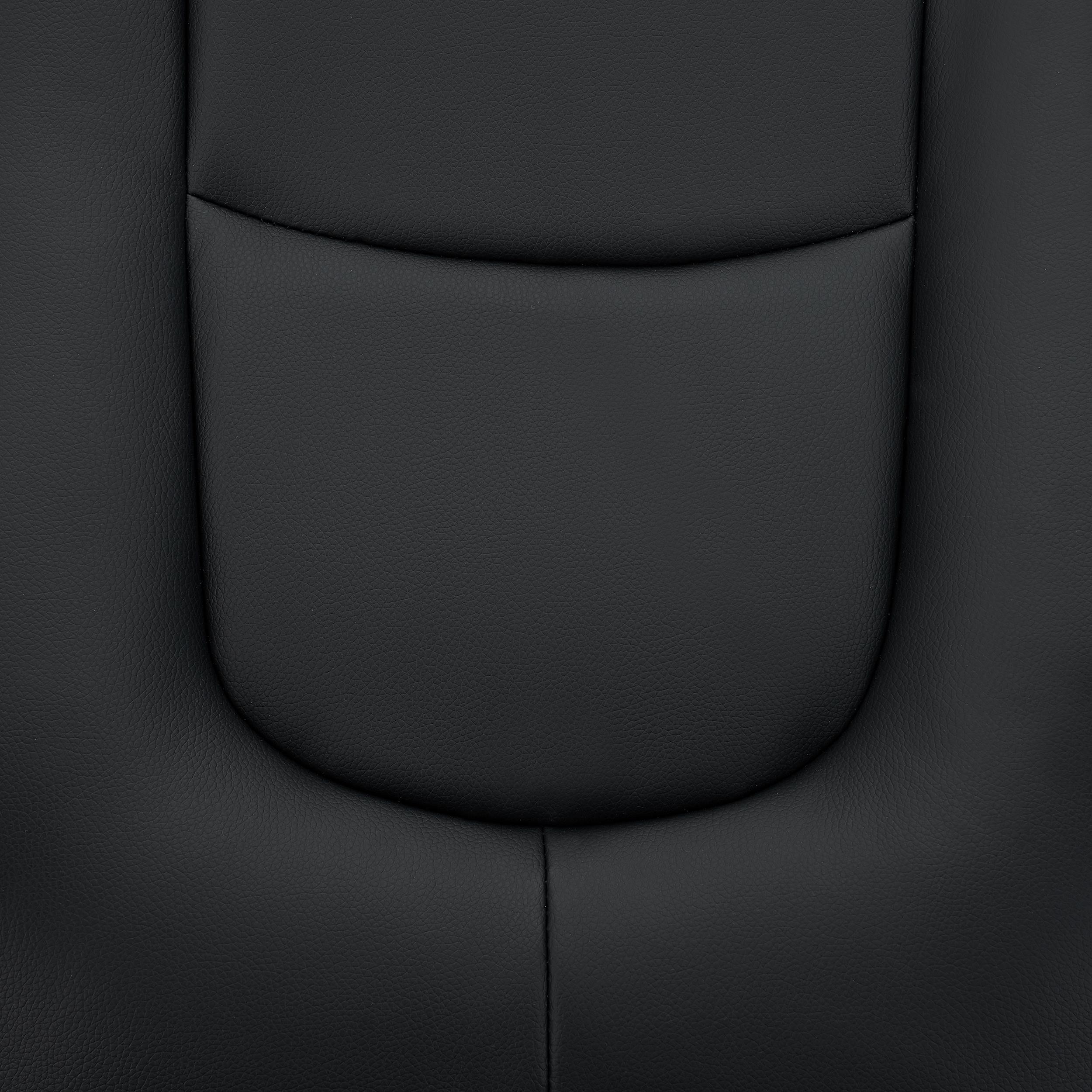 Sillón de Oficina KALESI, Muy Cómodo, Base y Brazos Metálicos, Piel Negra