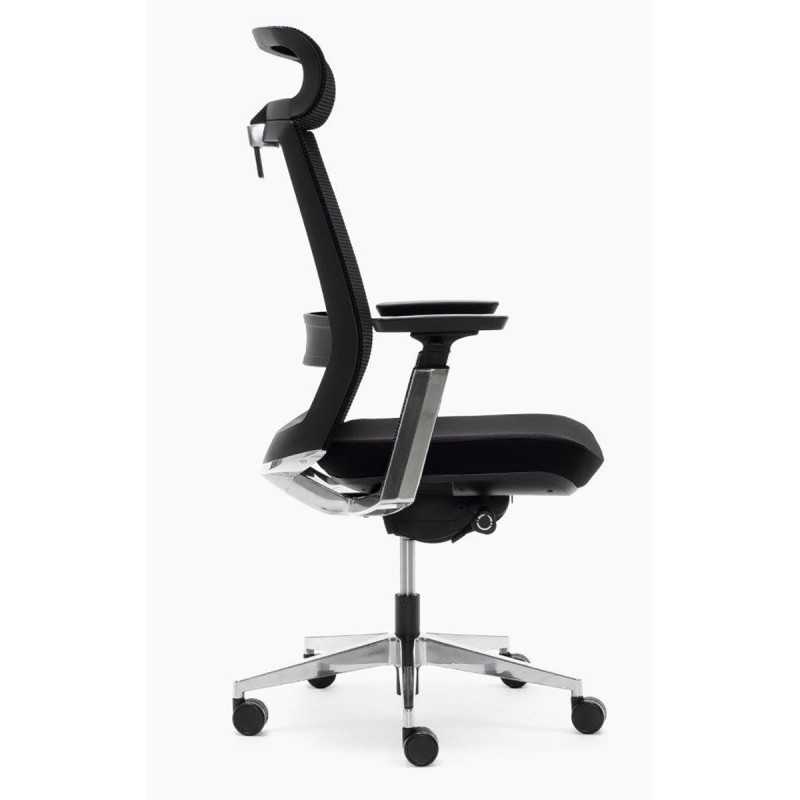 Silla ergonómica CALGARY, 100% ajustable, en negro