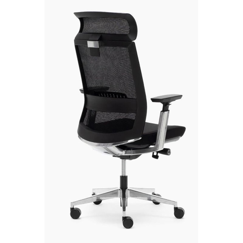 Silla ergonómica CALGARY, 100% ajustable, en negro