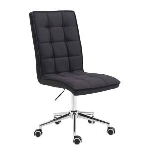 Silla de Oficina BASIR TELA, Ajustable en Altura, Color Negro