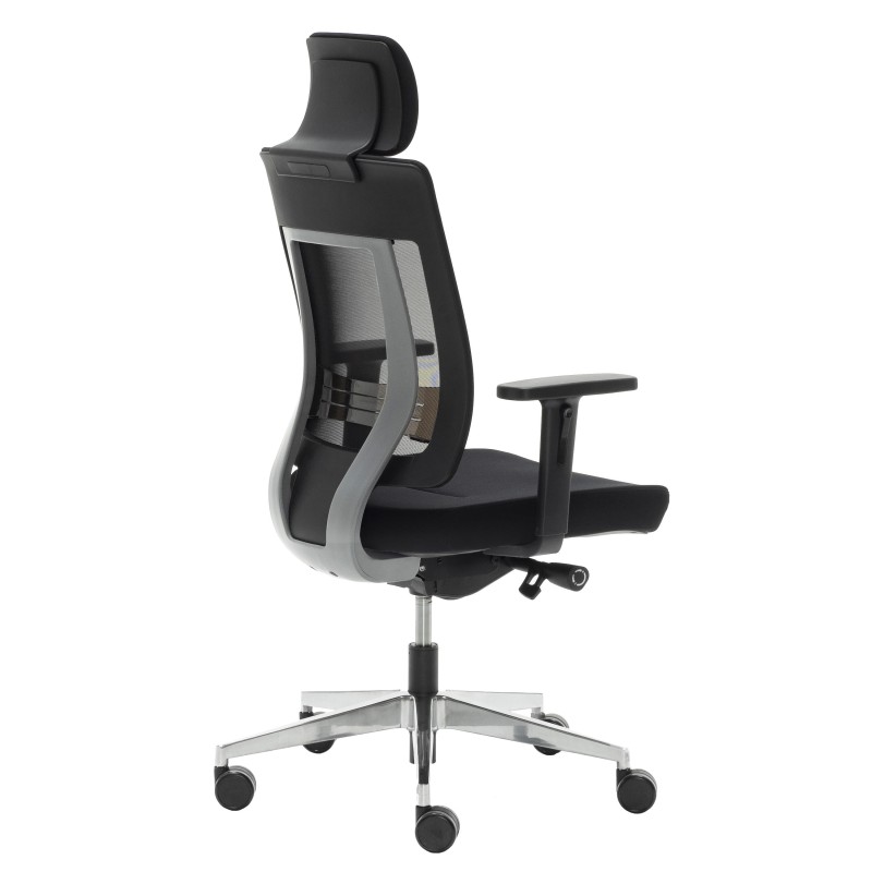 Silla ergonómica OTAWA, ajustable, en negro
