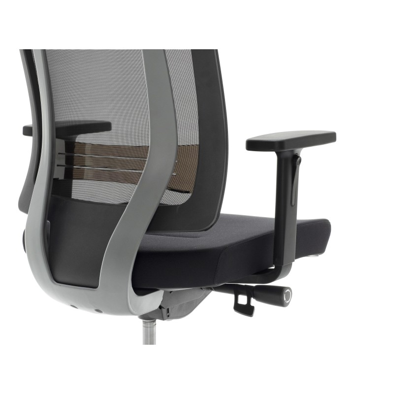 Silla ergonómica OTAWA, ajustable, en negro