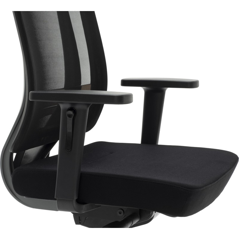 Silla ergonómica OTAWA, ajustable, en negro