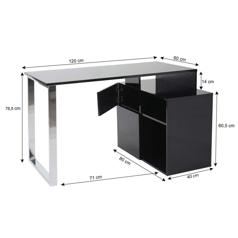 Mesa para Ordenador KATEL en Madera color Negro