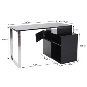 Mesa para Ordenador KATEL en Madera color Negro