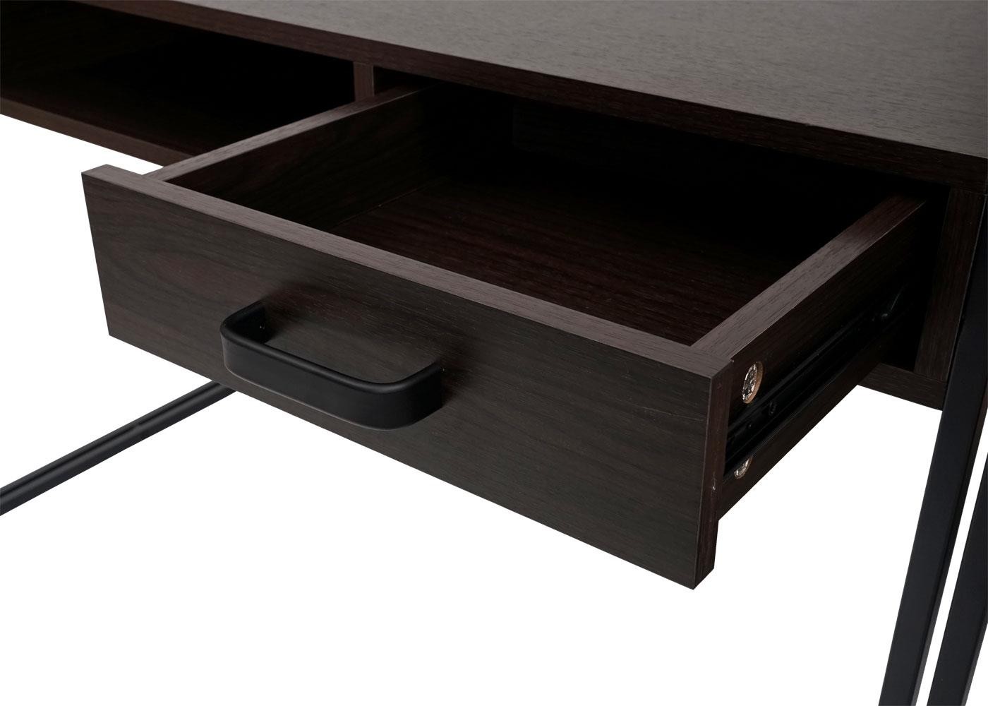 Escritorio OLAF, Dimensiones 121x70x75 cm, Patas Metálicas, Madera color Blanco