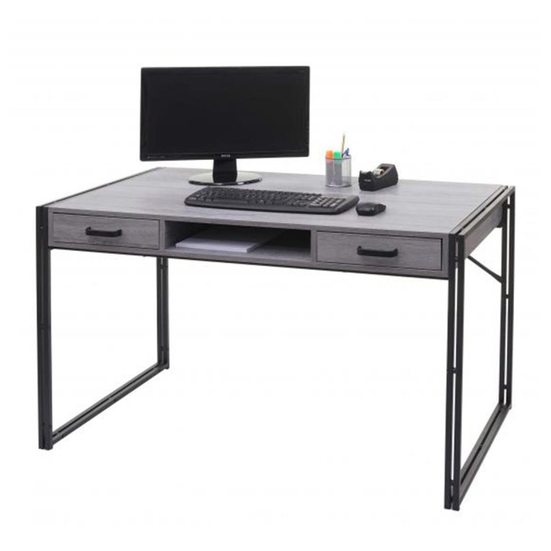 Escritorio OLAF, Patas Metálicas, Madera color Blanco