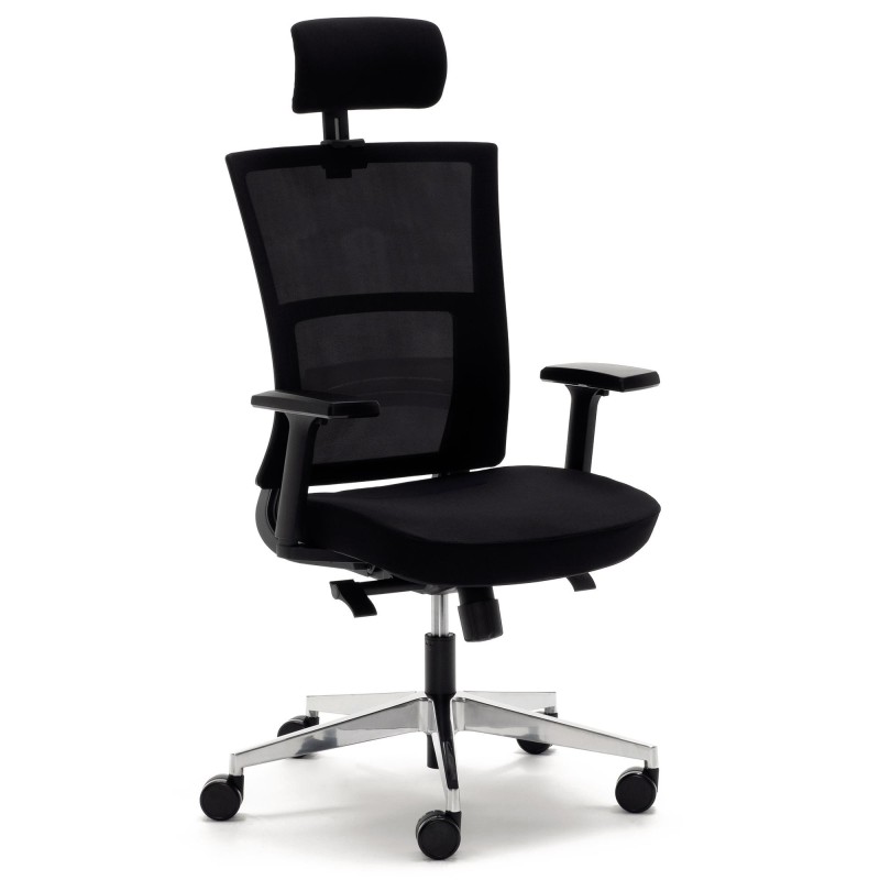 Silla ergonómica EDMONTON, gran calidad, en negro