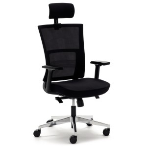 Silla ergonómica EDMONTON, gran calidad, en negro