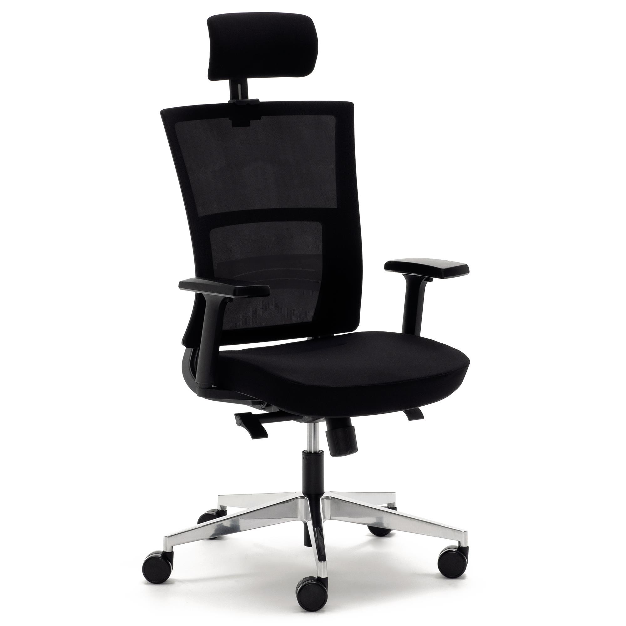 Silla Ergonómica EDMONTON, Uso Profesional 8 horas, Gran Calidad y Diseño, En Negro