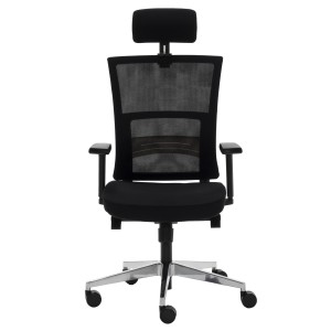 Silla ergonómica EDMONTON, gran calidad, en negro